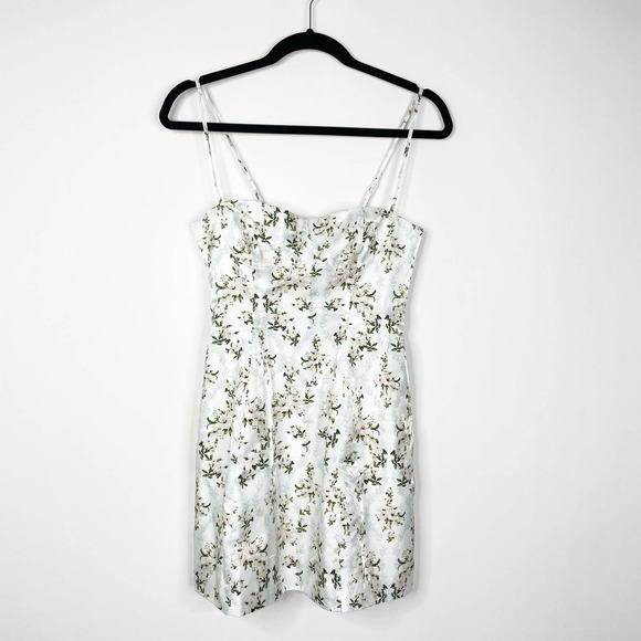 NWT Danielle Bernstein Dainty Floral Mini Slip Dress A-Line White - Picture 2 of 14